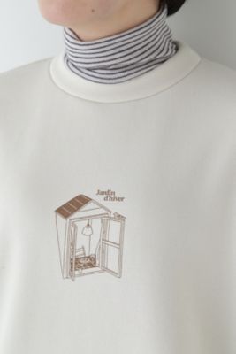 Ｙｕｎｏｓｕｋｅコラボイラストプリントボトルネックスウェット（０７７４２６０１０３）