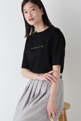 ◆メッセージロゴプリントＴシャツ（０７７４２６０７０２）