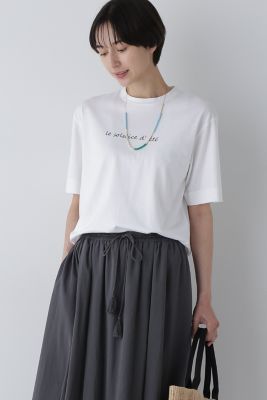 human woman (Women)/ヒューマンウーマン ◆メッセージロゴプリントTシャツ(0774260702)