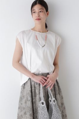 【SALE】human woman (Women)/ヒューマンウーマン コットンPEハイゲージカットソー(0774260704) ホワイト トップス【三越伊勢丹/公式】