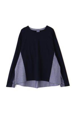 ◆ストライプドッキングカットソー（０７７４２６０８０２）