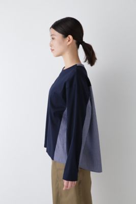 ◆ストライプドッキングカットソー（０７７４２６０８０２）