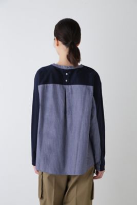 ◆ストライプドッキングカットソー（０７７４２６０８０２）