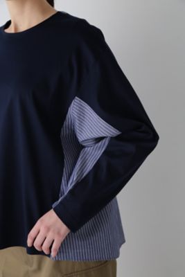 ◆ストライプドッキングカットソー（０７７４２６０８０２）