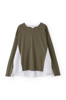 ◆ストライプドッキングカットソー（０７７４２６０８０２）
