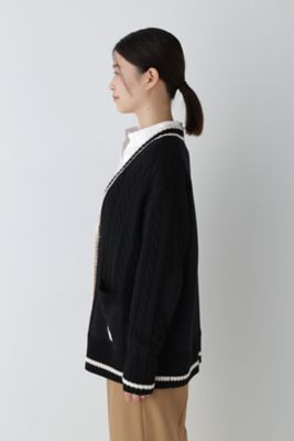 ◆裏毛コンビプレッピーカーディガン（０７７４２７００２０）