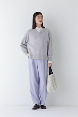 ◆ウールカシミヤＶネックニットプルオーバー（０７７４２７０１０３）
