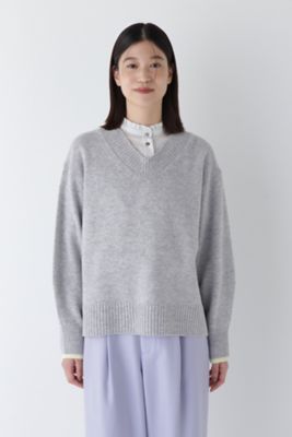 ◆ウールカシミヤＶネックニットプルオーバー（０７７４２７０１０３）