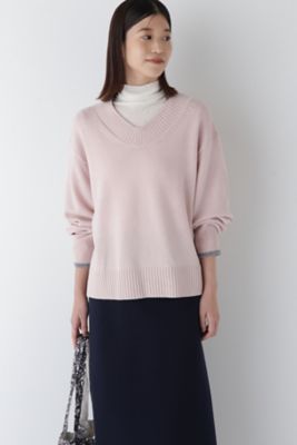 ◆ウールカシミヤＶネックニットプルオーバー（０７７４２７０１０３）