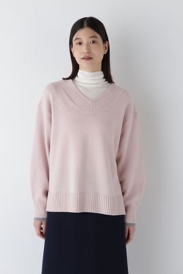 ◆ウールカシミヤＶネックニットプルオーバー（０７７４２７０１０３）