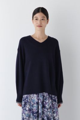 ◆ウールカシミヤＶネックニットプルオーバー（０７７４２７０１０３）
