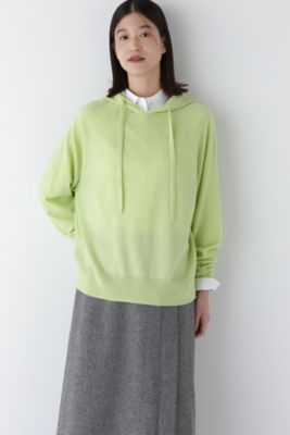 【SALE】human woman (Women)/ヒューマンウーマン ウールカシミヤフーディニット(0774270104) グリーン140 トップス【三越伊勢丹/公式】