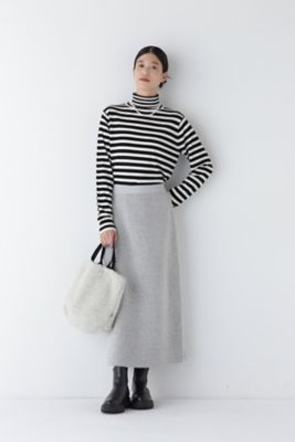 ◇ウールベーシックボーダータートルニットプルオーバー