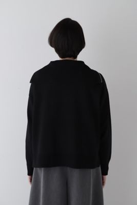 美品▲ebure // ライトノーカラー ブルゾン▲サイズ38▲ネイビー 紺色 ◇セーラーカラージップアッププルオーバー