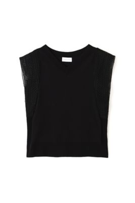 ◆レースドッキングニットトップス（０７７４２７０７００）
