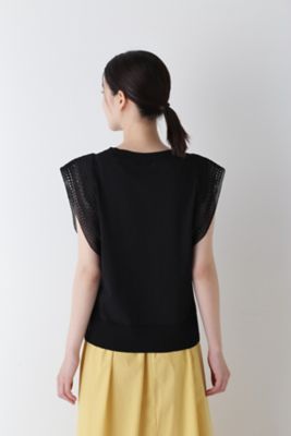 ◆レースドッキングニットトップス（０７７４２７０７００）