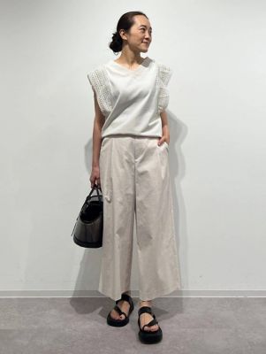 ◆レースドッキングニットトップス（０７７４２７０７００）