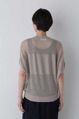 ◆シアーパネルニットプルオーバー（０７７４２７０８０３）