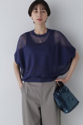 ◆シアーパネルニットプルオーバー（０７７４２７０８０３）