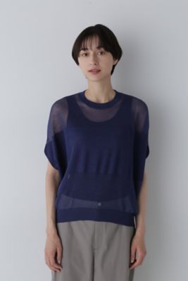 ◆シアーパネルニットプルオーバー（０７７４２７０８０３）