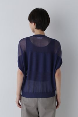 ◆シアーパネルニットプルオーバー（０７７４２７０８０３）