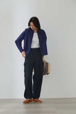 リバティ・製品染（ボタニカルダイ）ギャザーブラウス 