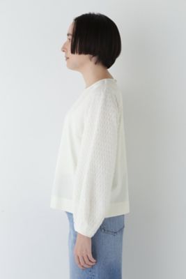 ◆カットジャカードドッキングブラウス（０７７５１１０１０２）