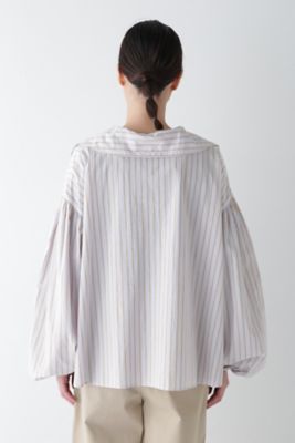 ◆綿麻ボイルスキッパーボリュームブラウス（０７７５１１０２０４）