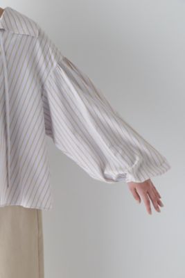 ◆綿麻ボイルスキッパーボリュームブラウス（０７７５１１０２０４）