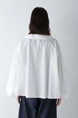 ◆綿麻ボイルスキッパーボリュームブラウス（０７７５１１０２０４）