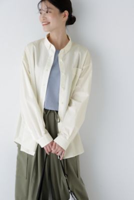 【SALE】human woman (Women)/ヒューマンウーマン 製品染めボタンダウンオーバーシャツ(0775110302) ホワイト031 トップス【三越伊勢丹/公式】