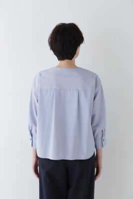 ◇スキッパーブロードブラウス（0775110307） | human