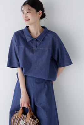 ＜human woman (Women)＞◆ライトオンスデニムブラウス（０７７５１１０４００）