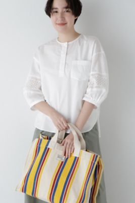 ＜human woman (Women)＞◆コットンツイルレースドッキングブラウス（０７７５１１０４０５）