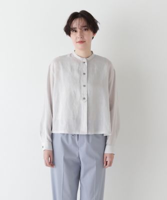 ◆ラミーバンドカラーシャツブラウス（０７７５１１０５００）