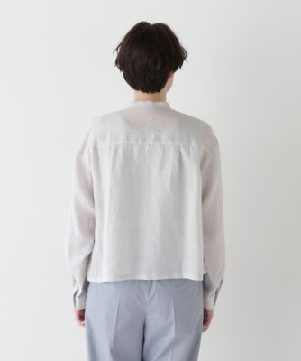◆ラミーバンドカラーシャツブラウス（０７７５１１０５００）