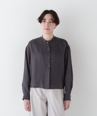 ◆ラミーバンドカラーシャツブラウス（０７７５１１０５００）