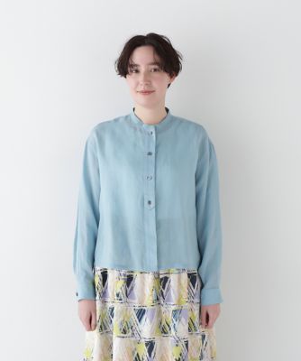 ◆ラミーバンドカラーシャツブラウス（０７７５１１０５００）