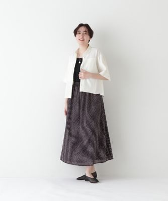 ◆コットンリネンシャンブレーハーフスリーブボックスシャツ（０７７５１１０５０１）