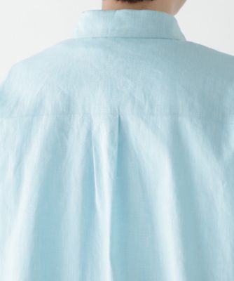◆コットンリネンシャンブレーハーフスリーブボックスシャツ（０７７５１１０５０１）