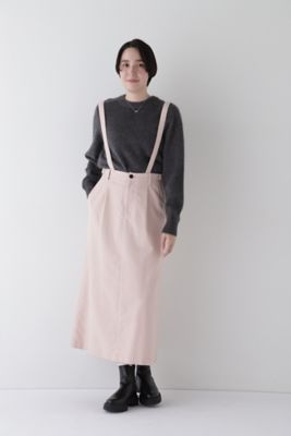 ◆ストレッチエアリードットコードサスペンダースカート（０７７５１２０００１）