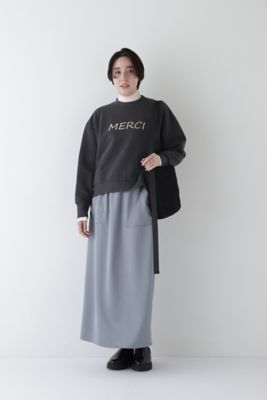◆ワッシャーサテンワークディティールスカート（０７７５１２０００２）
