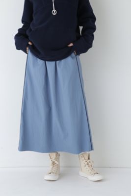 ◆マットツイル脇配色ラインスカート（０７７５１２０１０１）
