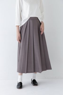 【SALE】human woman (Women)/ヒューマンウーマン リネンライクブッチャーランダムプリーツスカート(0775120301) カーキー180 ロングスカート【三越伊勢丹/公式】