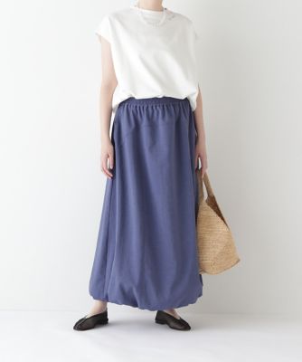 【SALE】human woman (Women)/ヒューマンウーマン ドライポリエステルストレッチポプリンスカート(0775120503) ネイビー120 ロングスカート【三越伊勢丹/公式】