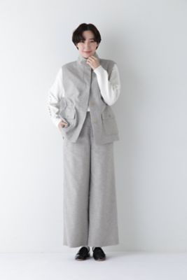 ◆リングミックスツィードセミワイドパンツ（０７７５１３０２００）