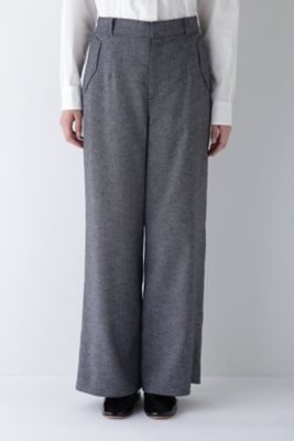 ◆リングミックスツィードセミワイドパンツ（０７７５１３０２００）