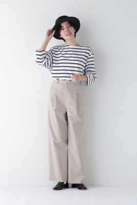 ◆Ｐレーヨン麻ポプリンマーベルトセミワイドパンツ（０７７５１３０３０２）