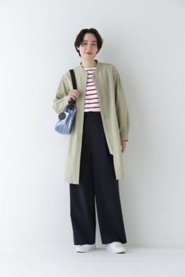 ◆Ｐレーヨン麻ポプリンマーベルトセミワイドパンツ（０７７５１３０３０２）