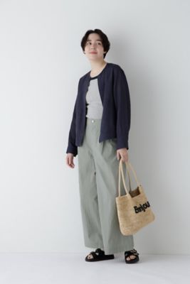 ◆エアリーコットンタックワイドパンツ（０７７５１３０４０３）